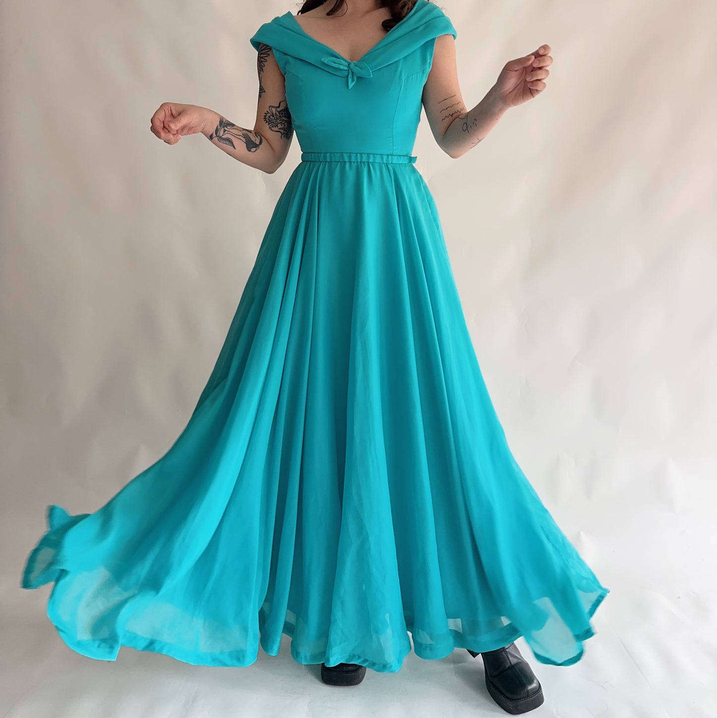 Vestido Vintage Maxi (XS-S)