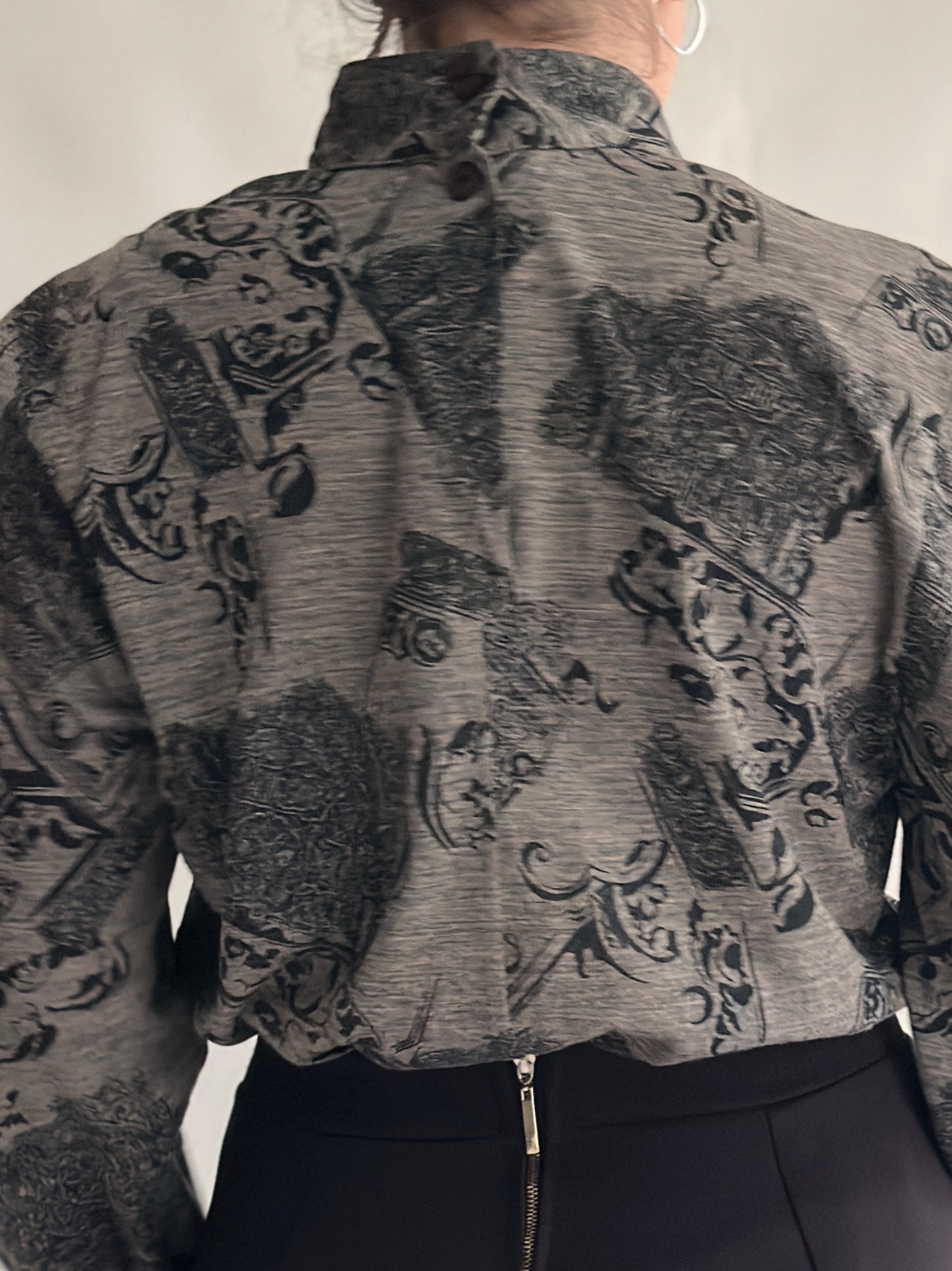 blusa vintage com lã (M)