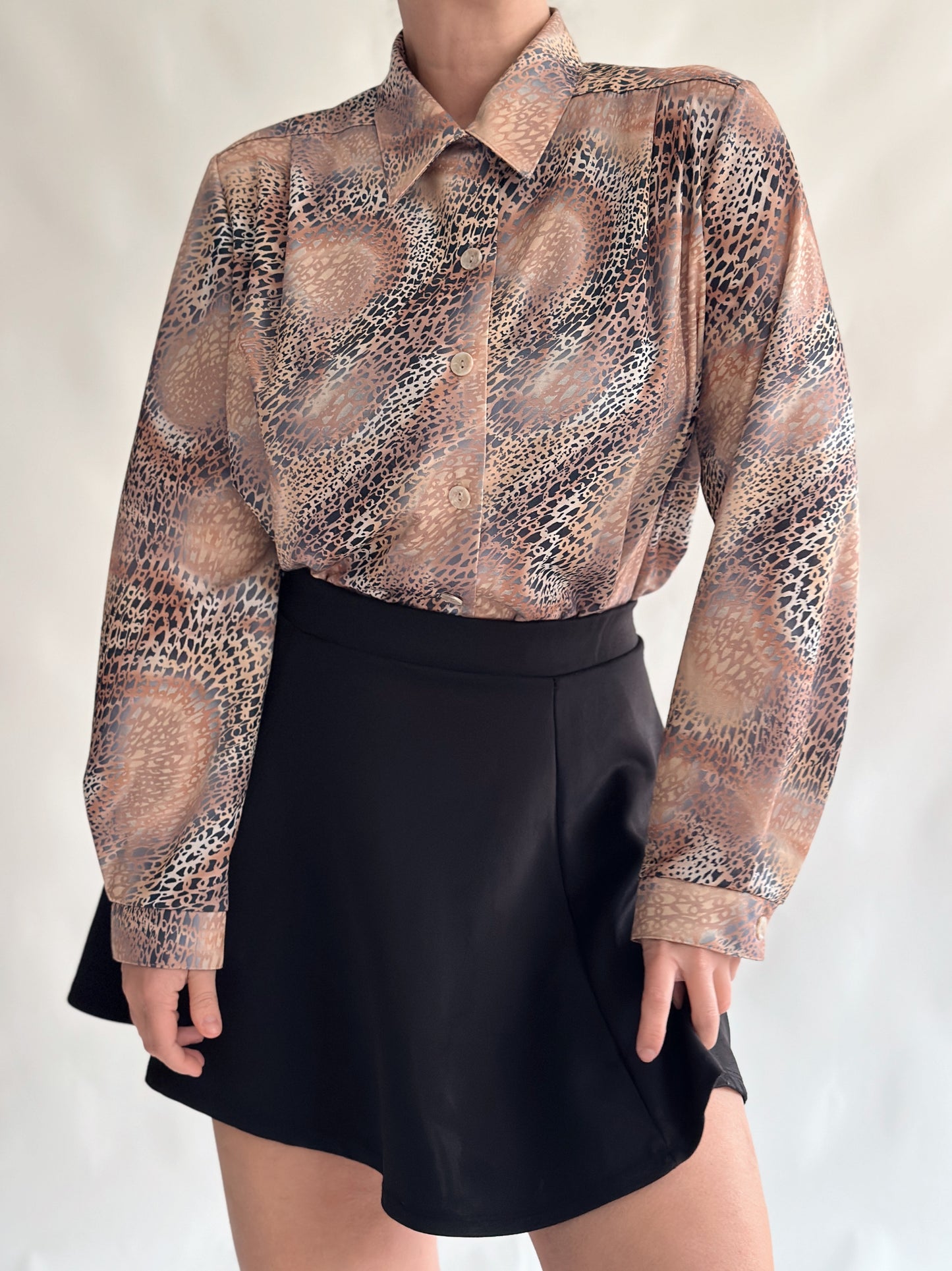 camisa vintage com lã (L)