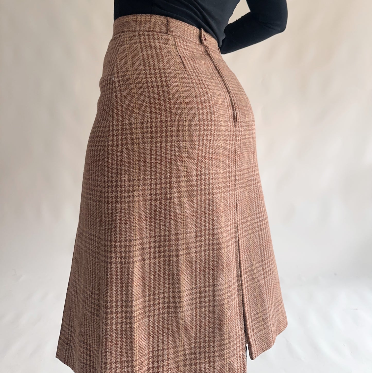 Saia Vintage de Lã com pregas (M)