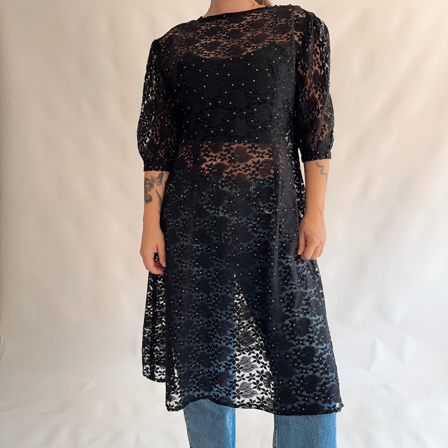 Vestido Vintage Rendado (L)