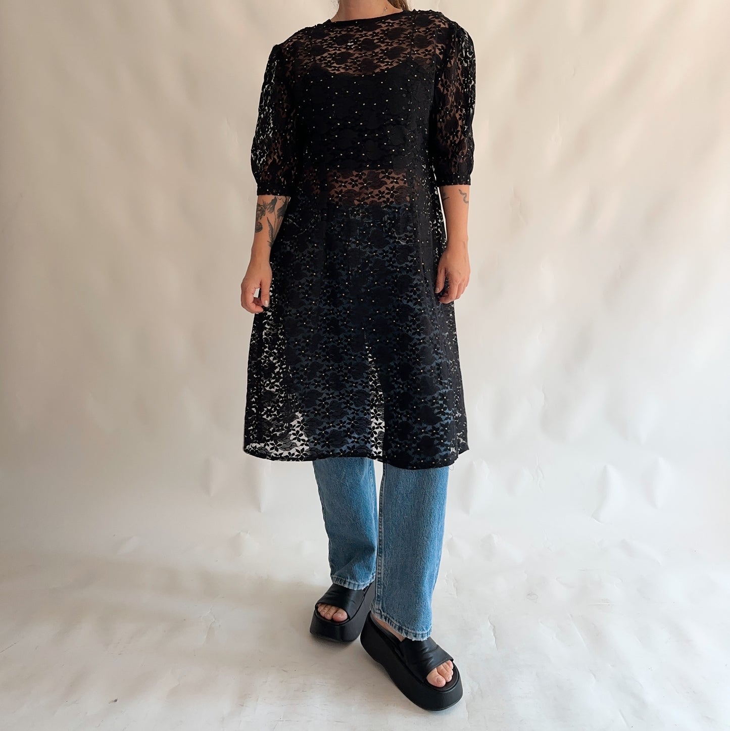 Vestido Vintage Rendado (L)