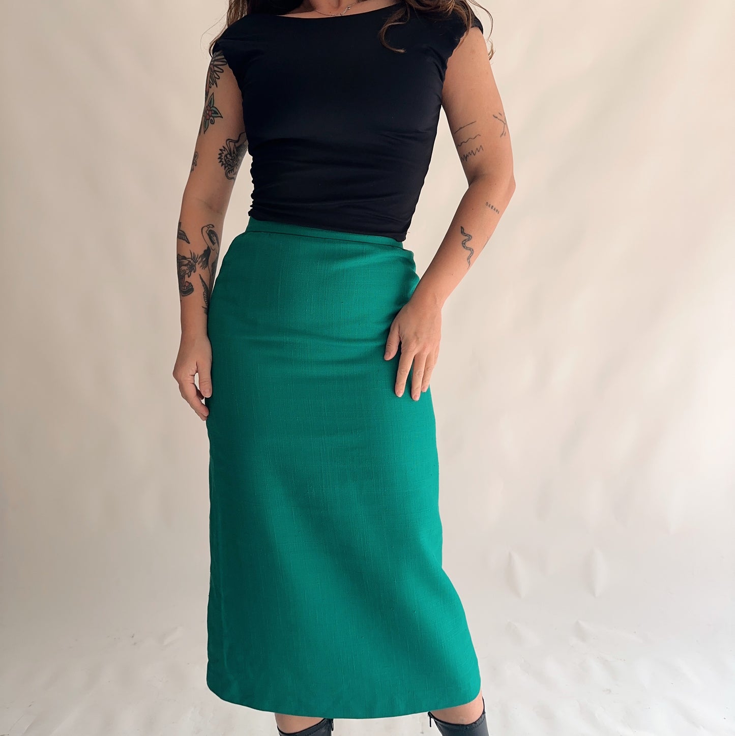 Saia Vintage Midi 100% seda (S-M)