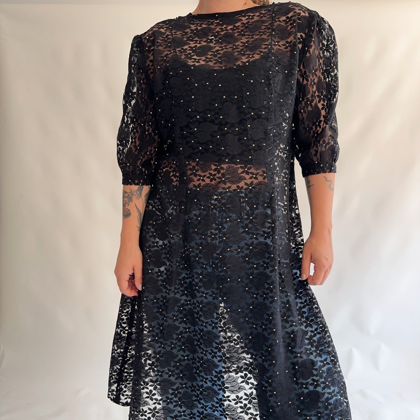 Vestido Vintage Rendado (L)