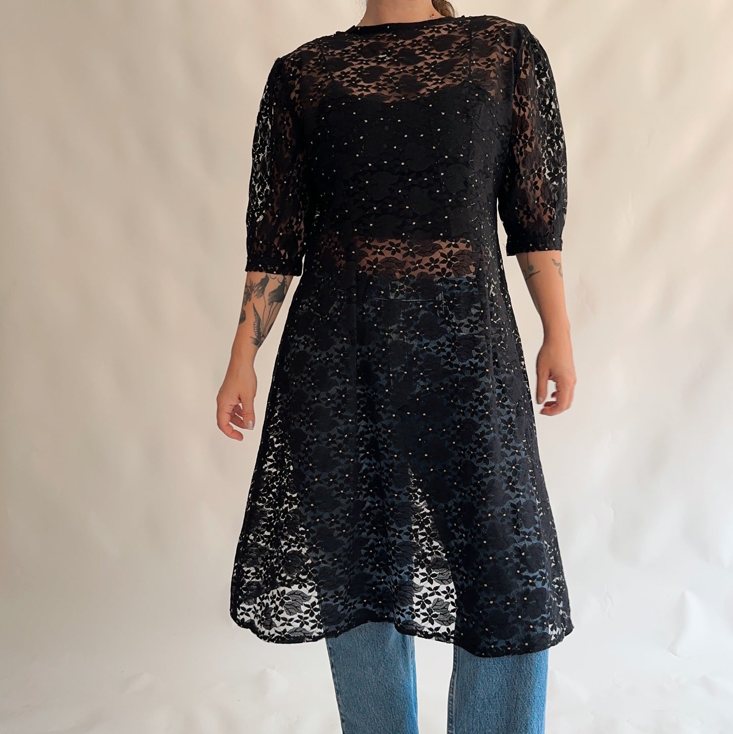 Vestido Vintage Rendado (L)