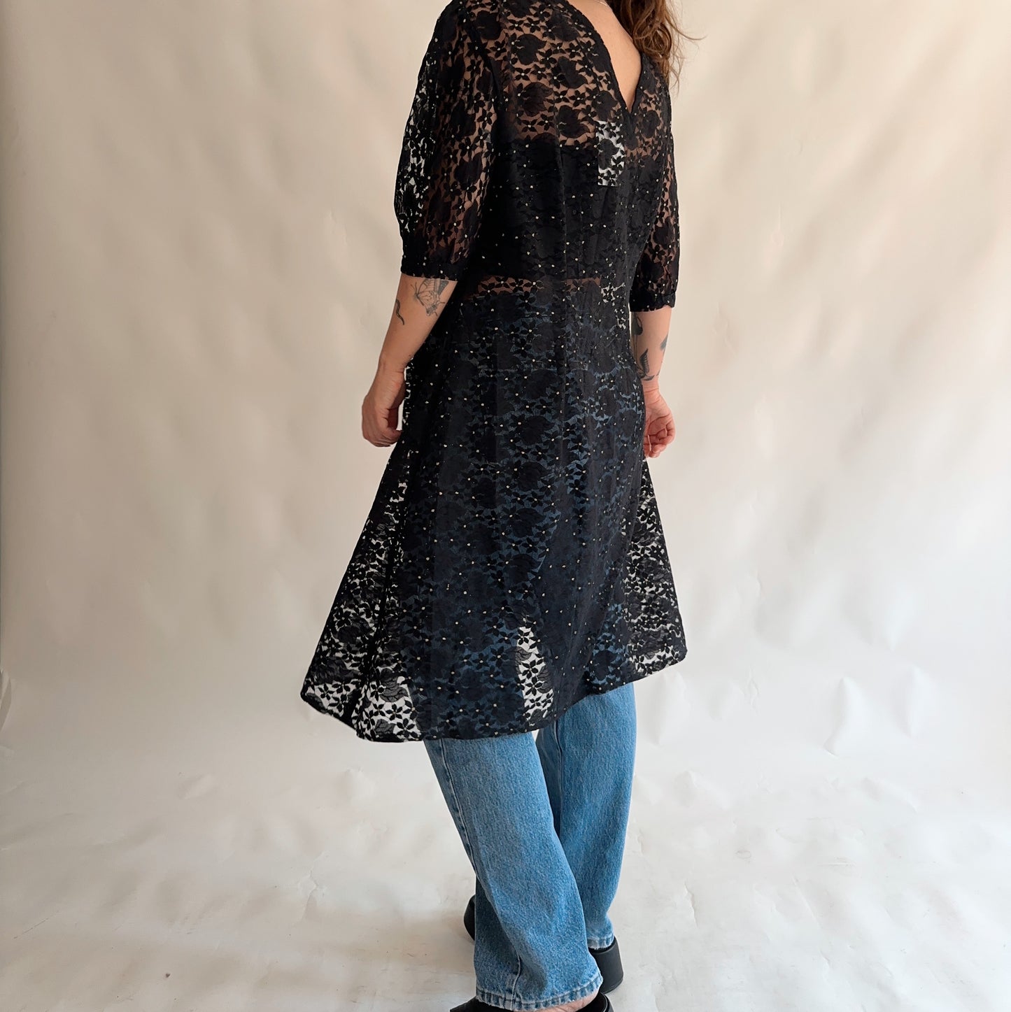 Vestido Vintage Rendado (L)