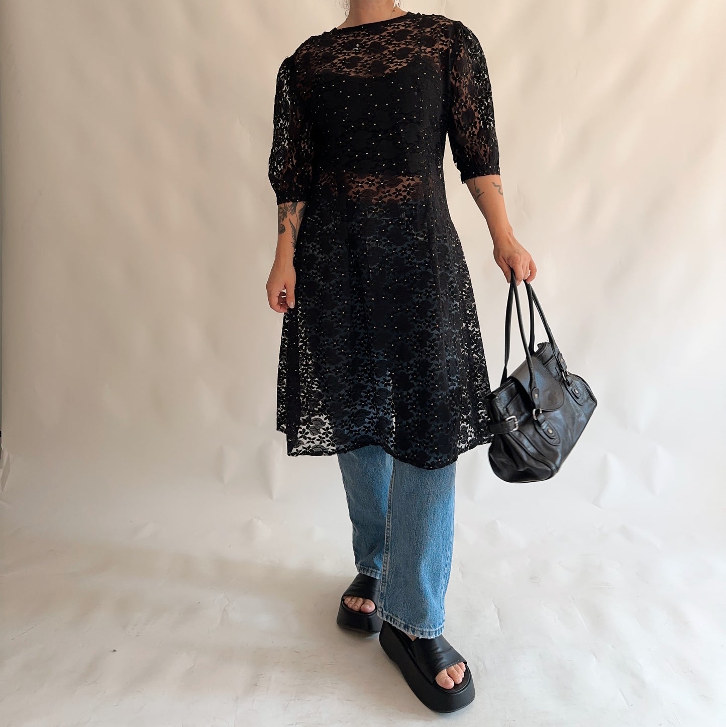 Vestido Vintage Rendado (L)