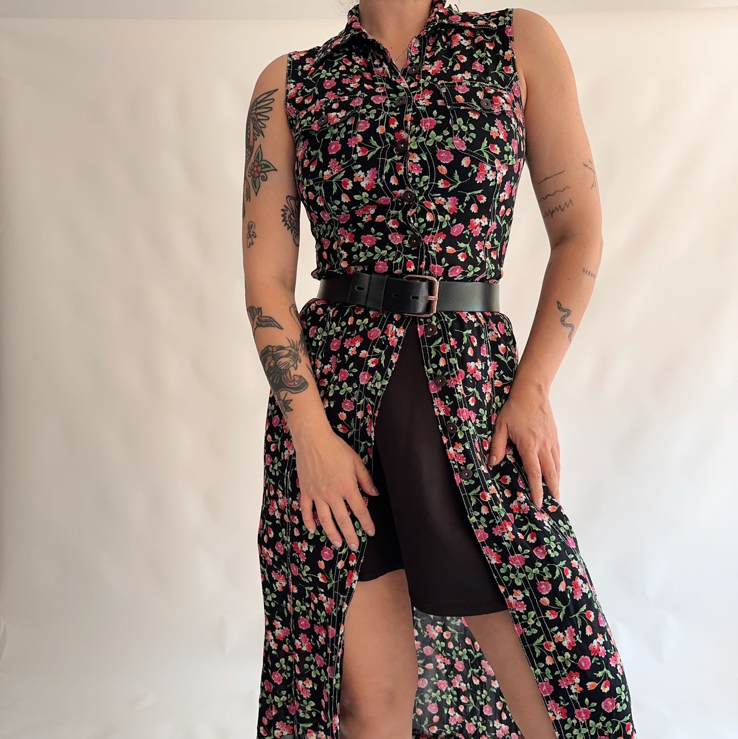 Vestido Vintage 90s floral (S)