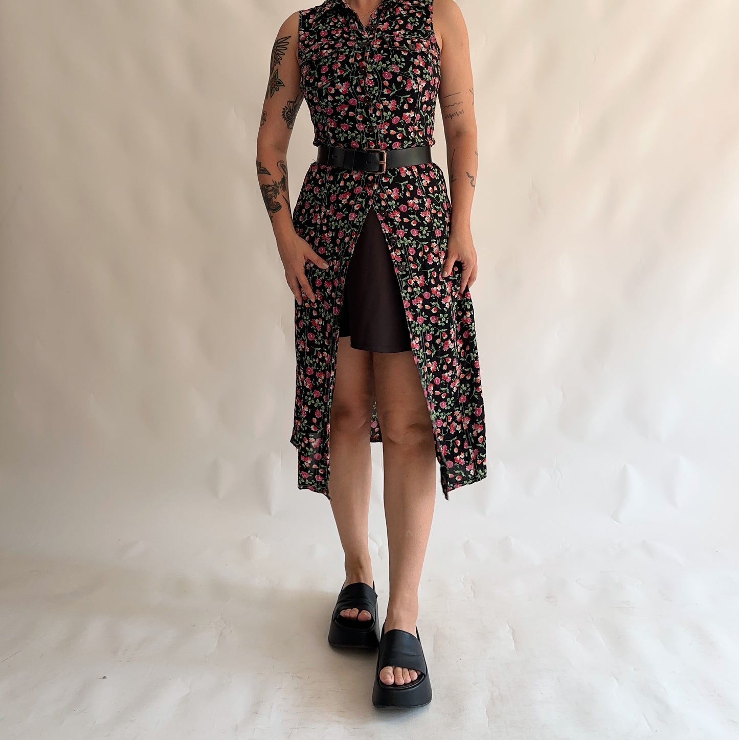 Vestido Vintage 90s floral (S)