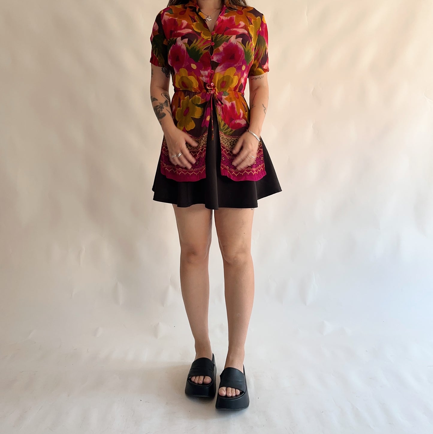 camisa vintage floral (S-M)