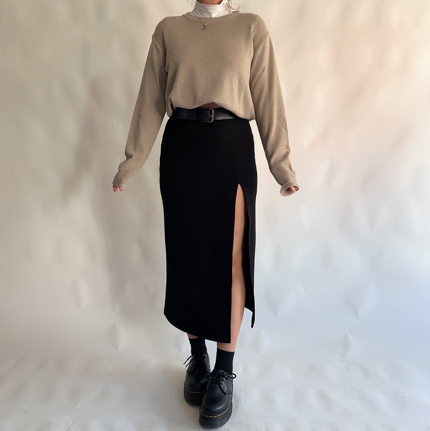 Camisa Vintage com Lã de Merino (M-L)