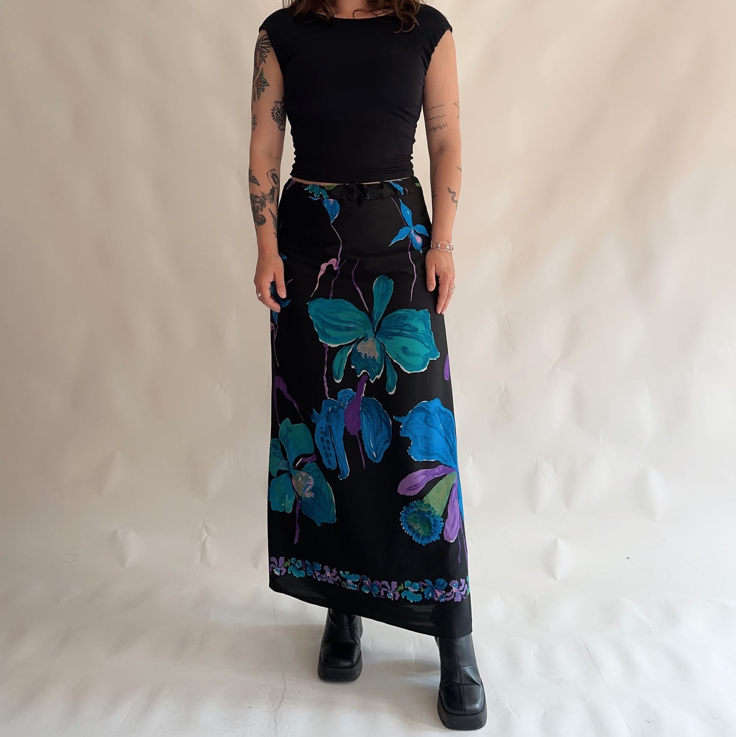 Saia Vintage Maxi dos anos 70s (S-M)