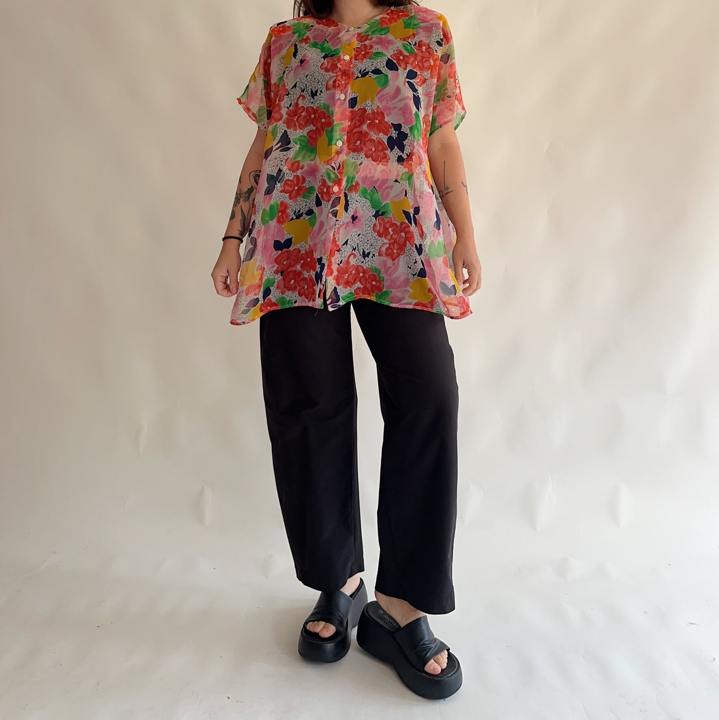 camisa vintage transparência (M)