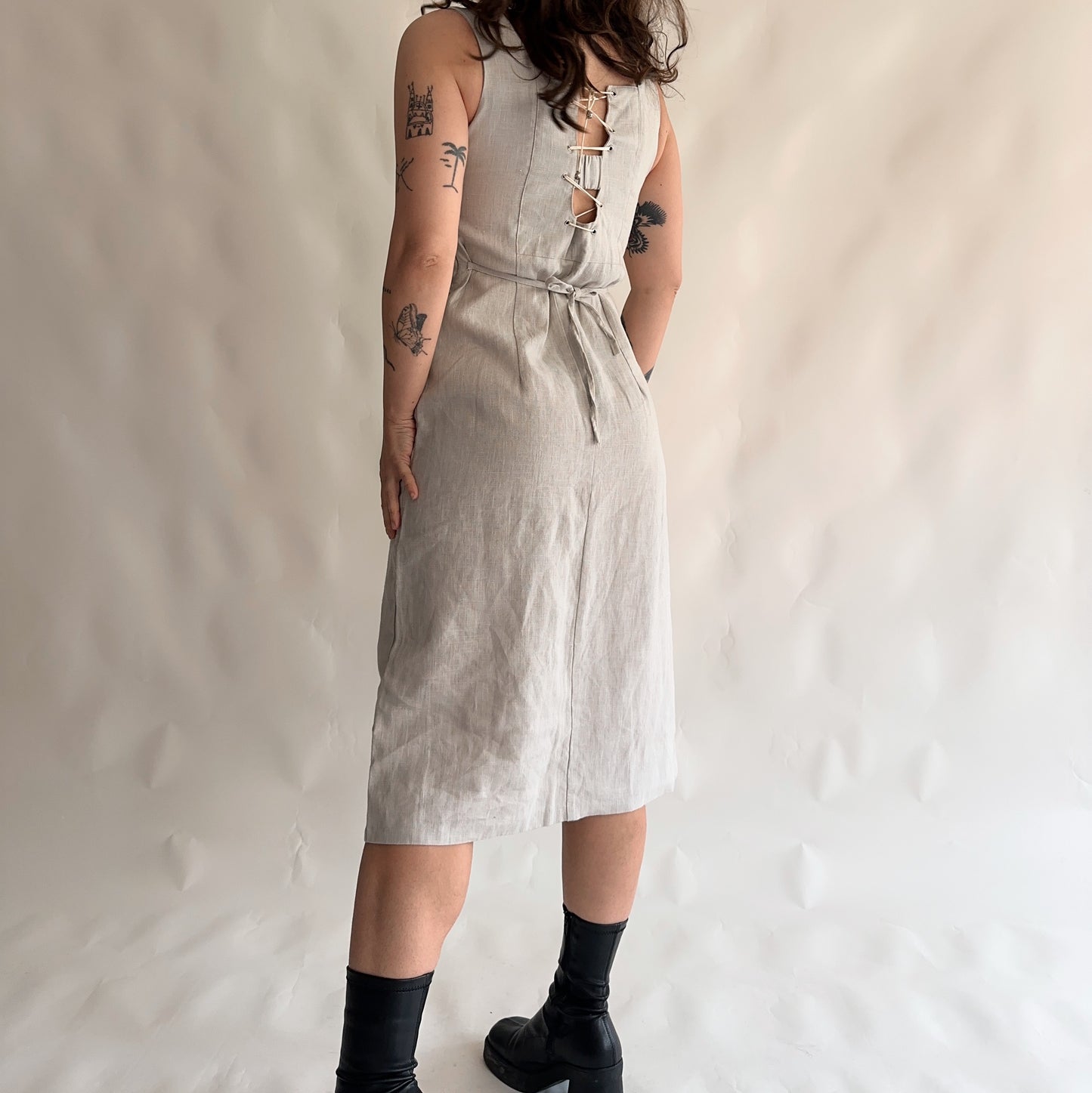 Vestido Vintage linho (M)