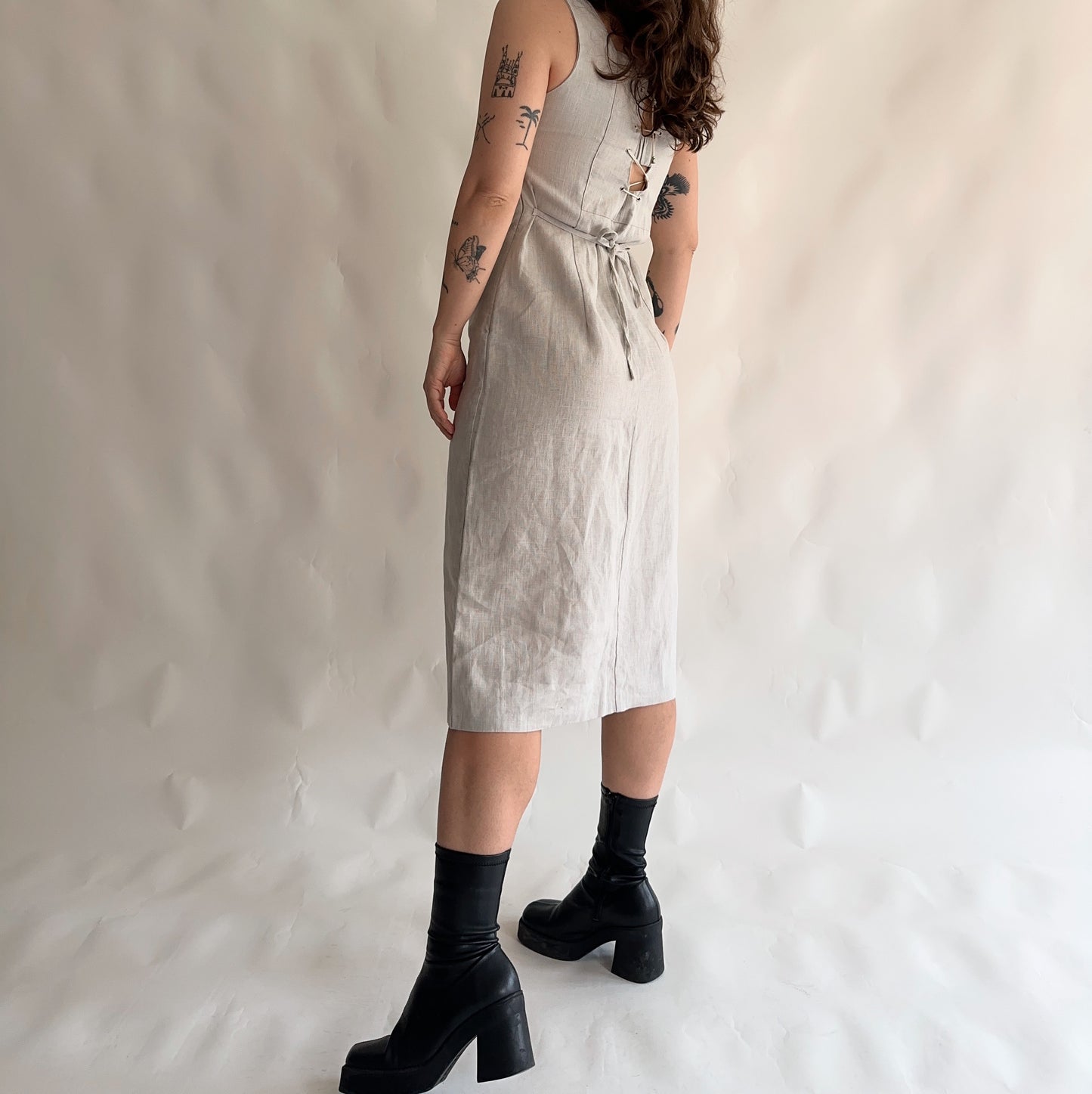 Vestido Vintage linho (M)