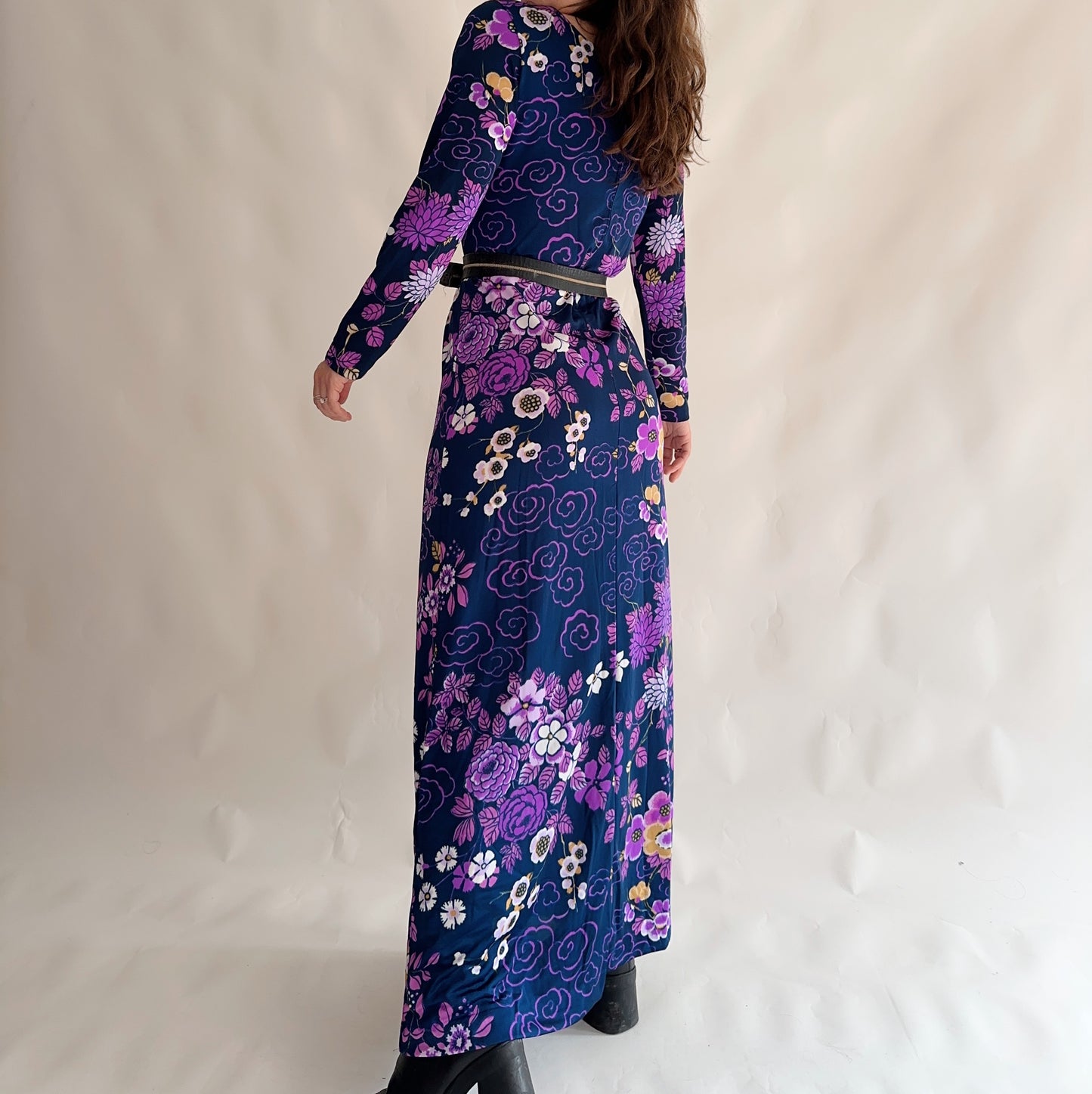 Vestido Vintage Maxi dos anos 70s (M-L)