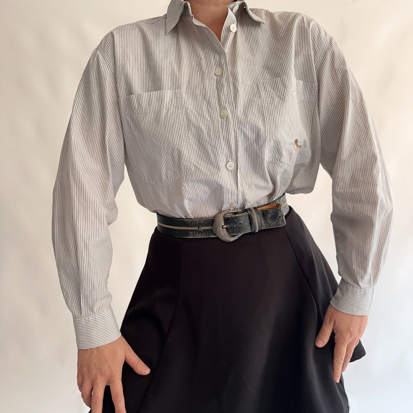 Camisa Vintage às riscas (M)