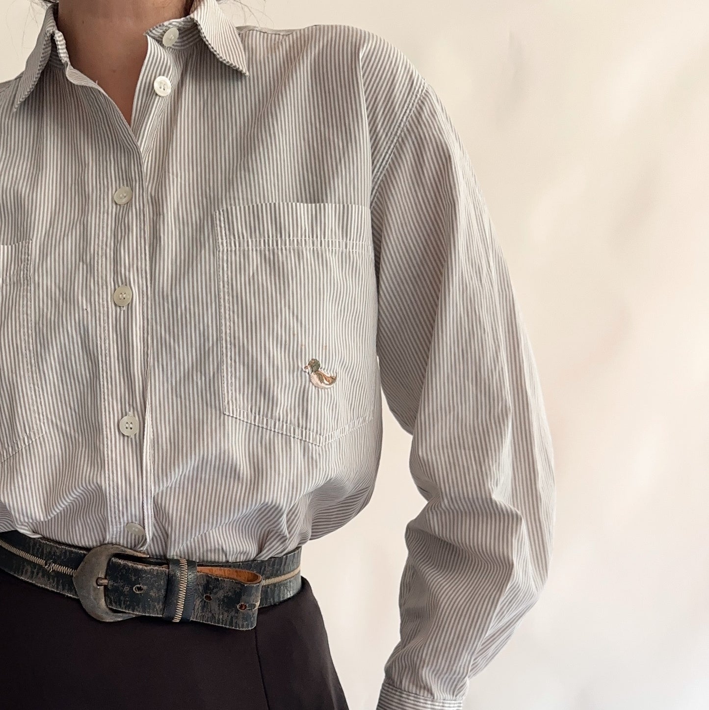 Camisa Vintage às riscas (M)