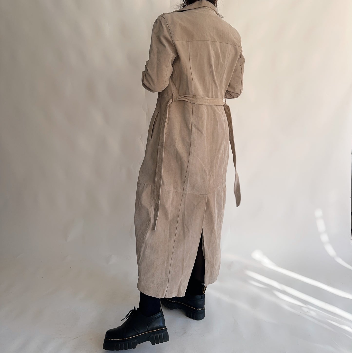 Casaco vintage Maxi de Pele (M)