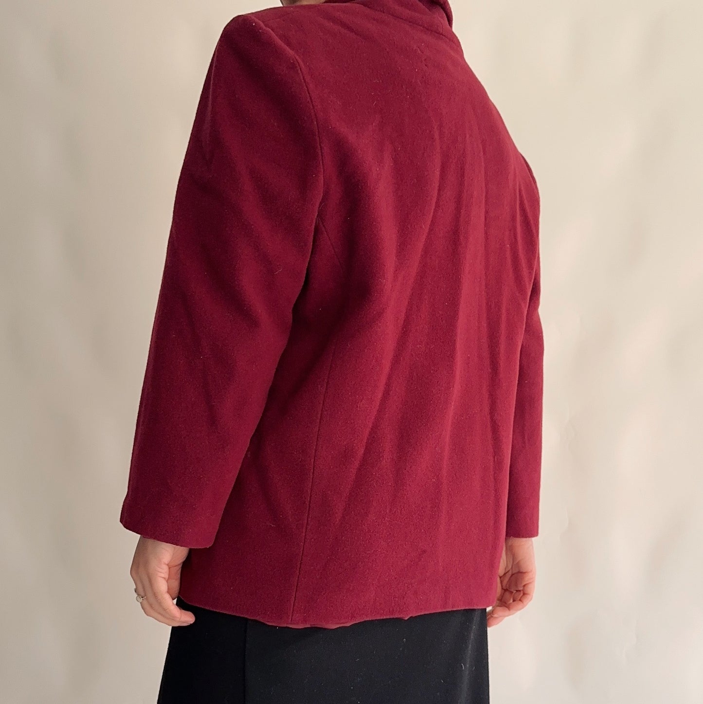 Blazer Vintage Lã Bordeaux (M-L)