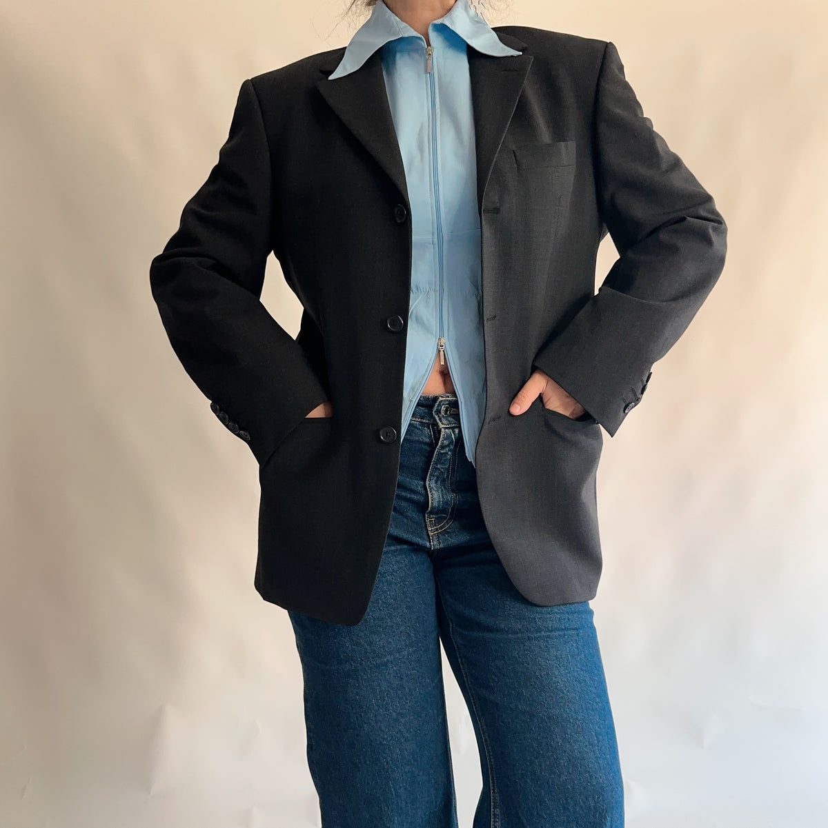 Blazer vintage 60% lã (L)