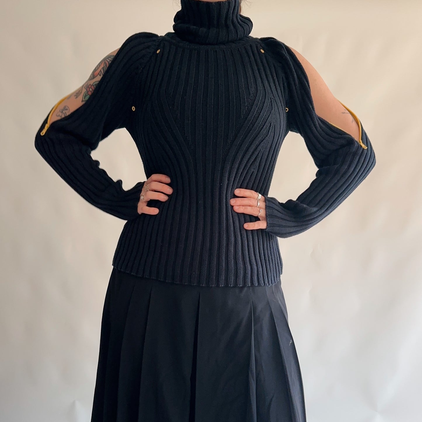 camisola vintage y2k gola alta (M-L)