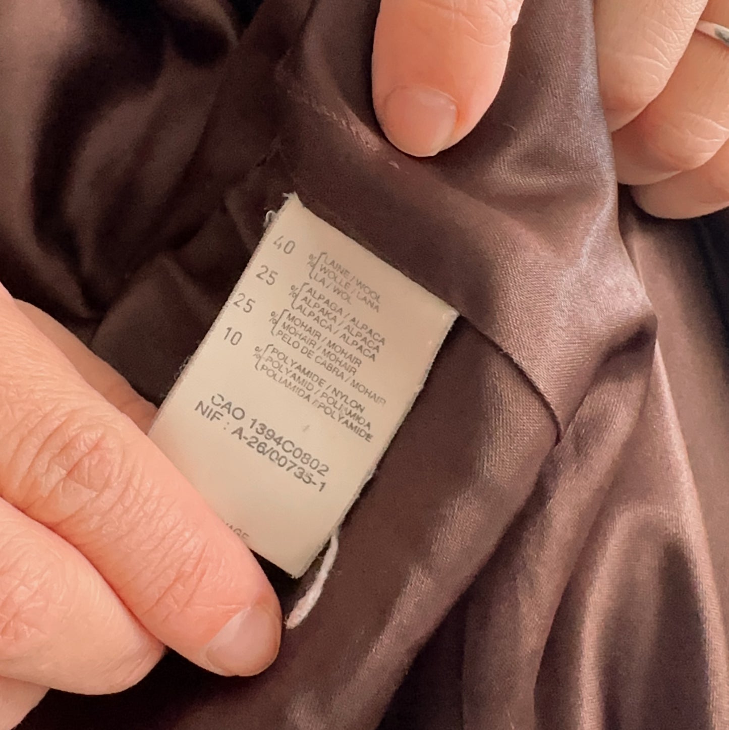 Casaco Vintage Lã - Alpaca - Mohair (XL)