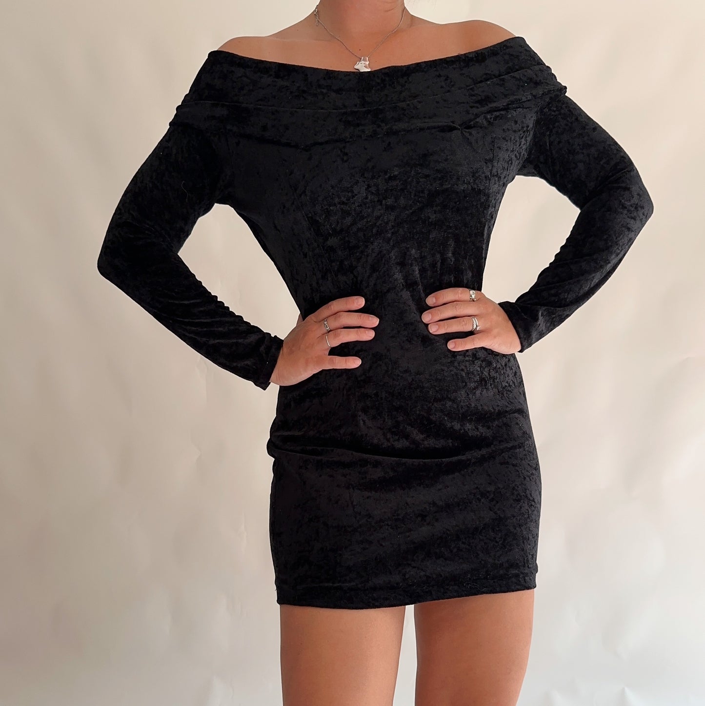 Vestido Vintage Veludo (M)