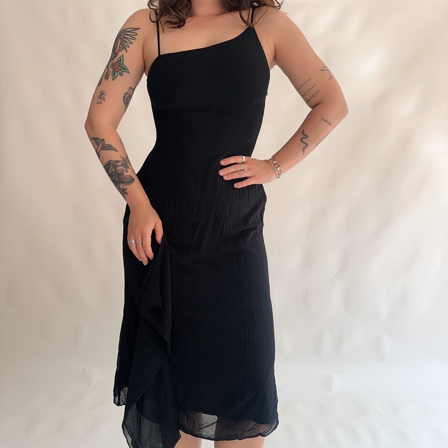 Vestido Vintage y2k assimétrico (M)