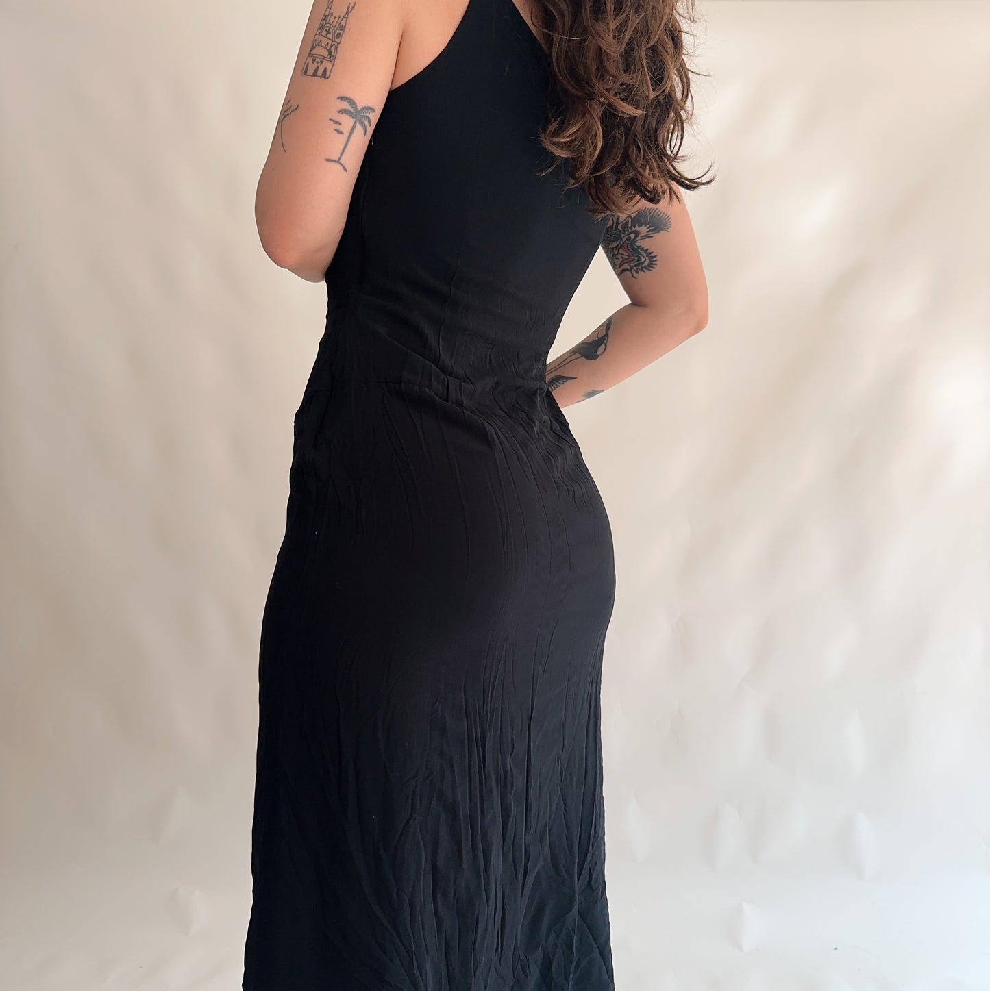 Vestido Vintage y2k assimétrico (M)