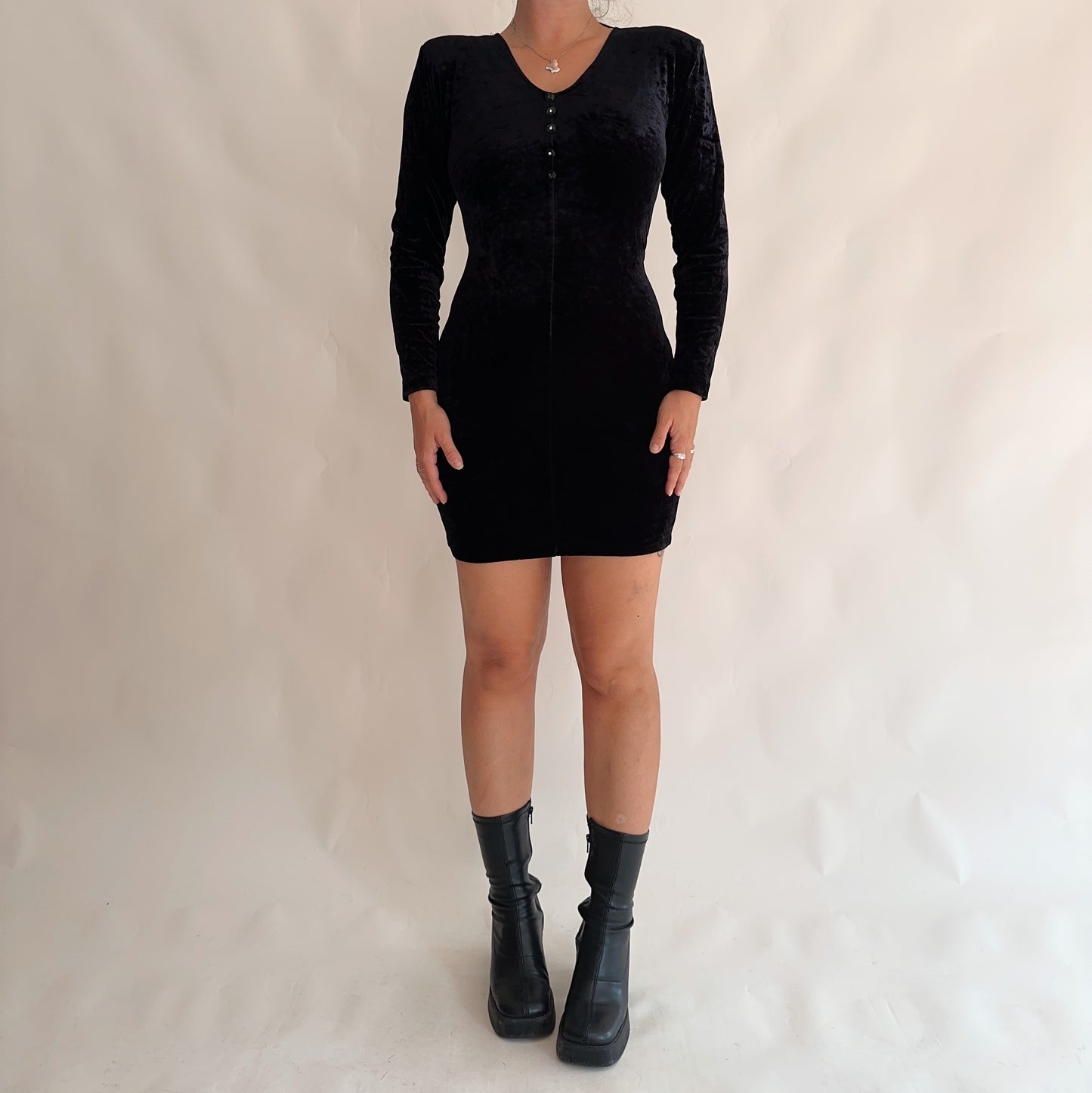 Vestido Vintage Veludo (S-M)