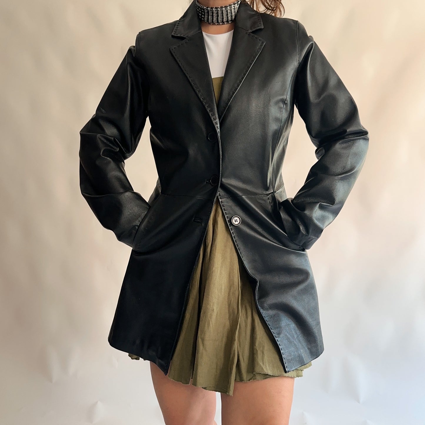 Casaco Vintage de Pele (M)