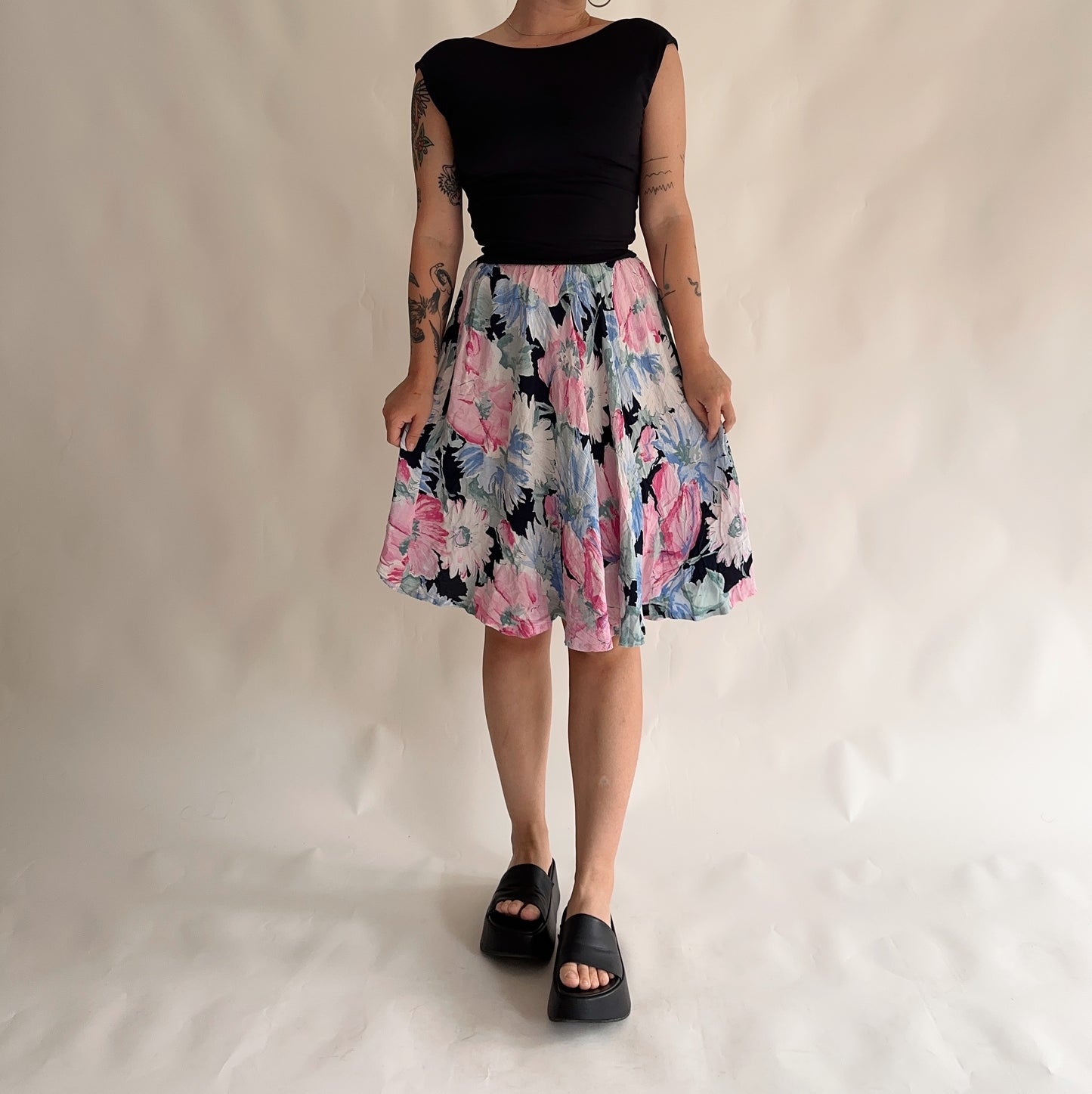 Vintage Floral Skirt (XS)