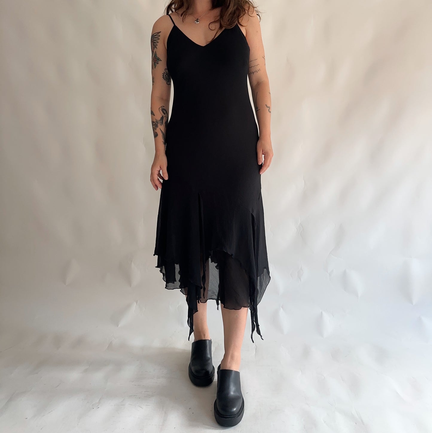 Vestido Vintage Mesh Assimétrico (L-XL)