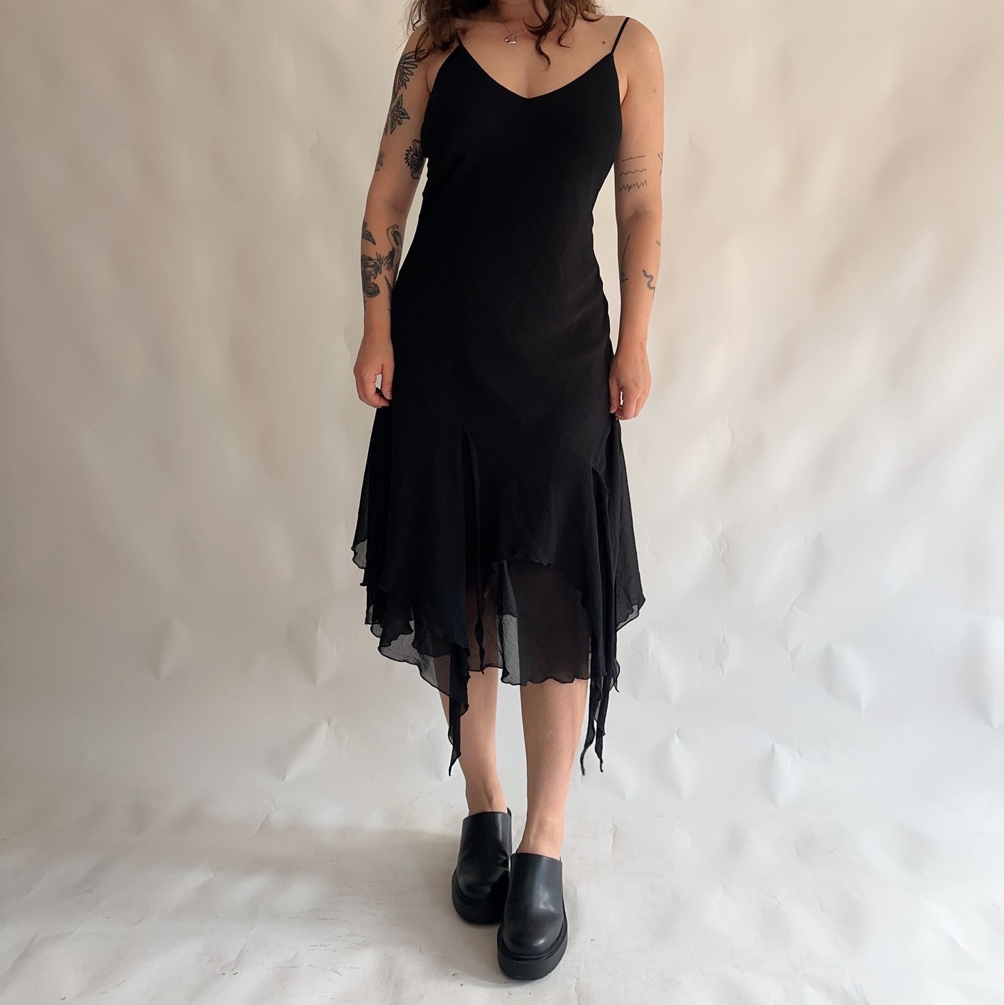 Vestido Vintage Mesh Assimétrico (L-XL)