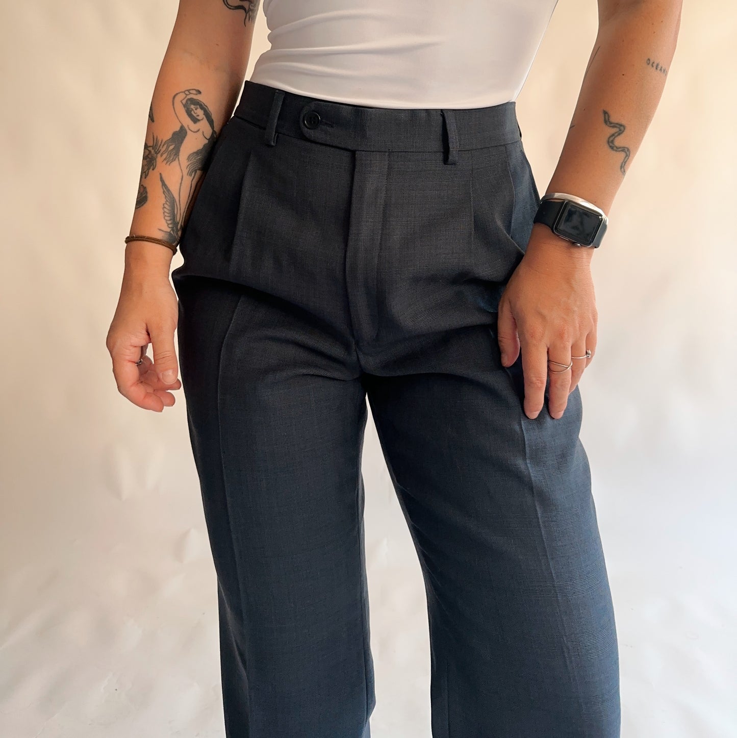 Fato Vintage Blazer + Calças 100% lã (M-L)