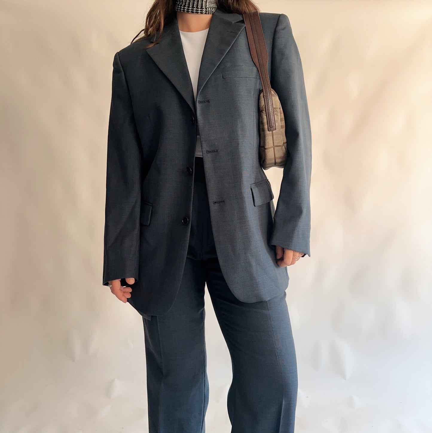 Fato Vintage Blazer + Calças 100% lã (M-L)