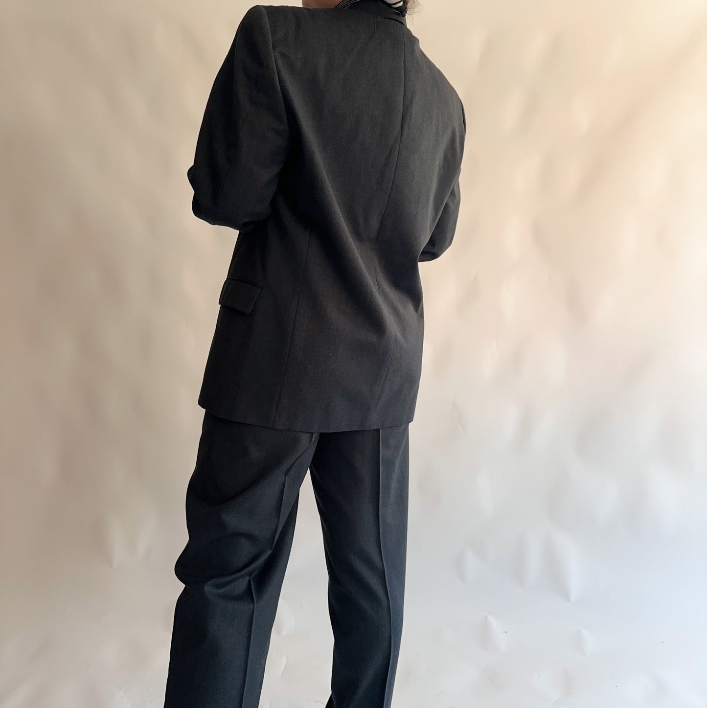 Fato Vintage Blazer + calças 45% lã (M-L)