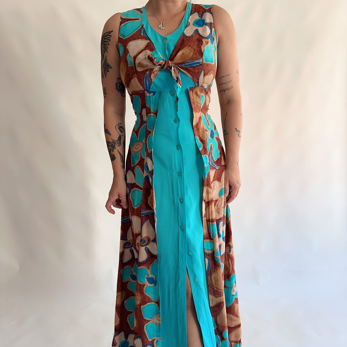 vestido vintage 90s maxi (M)