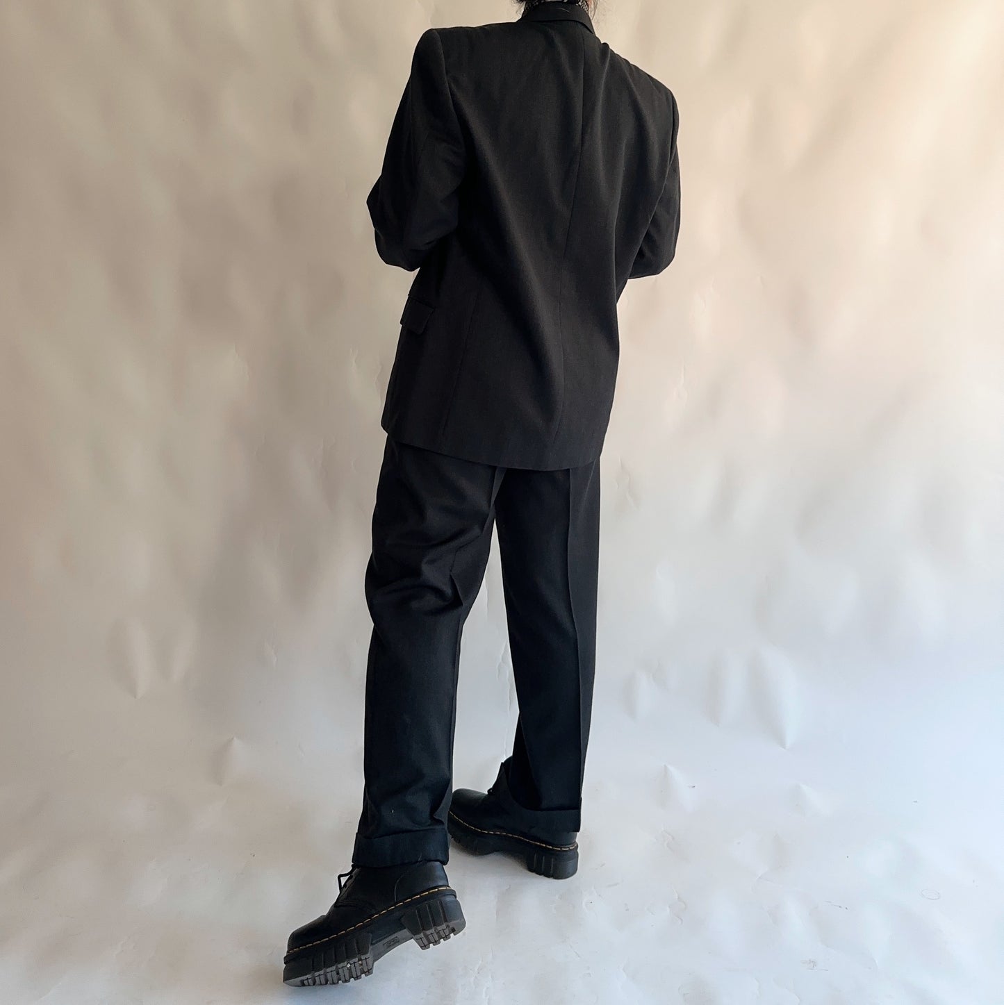 Fato Vintage Blazer + calças 45% lã (M-L)