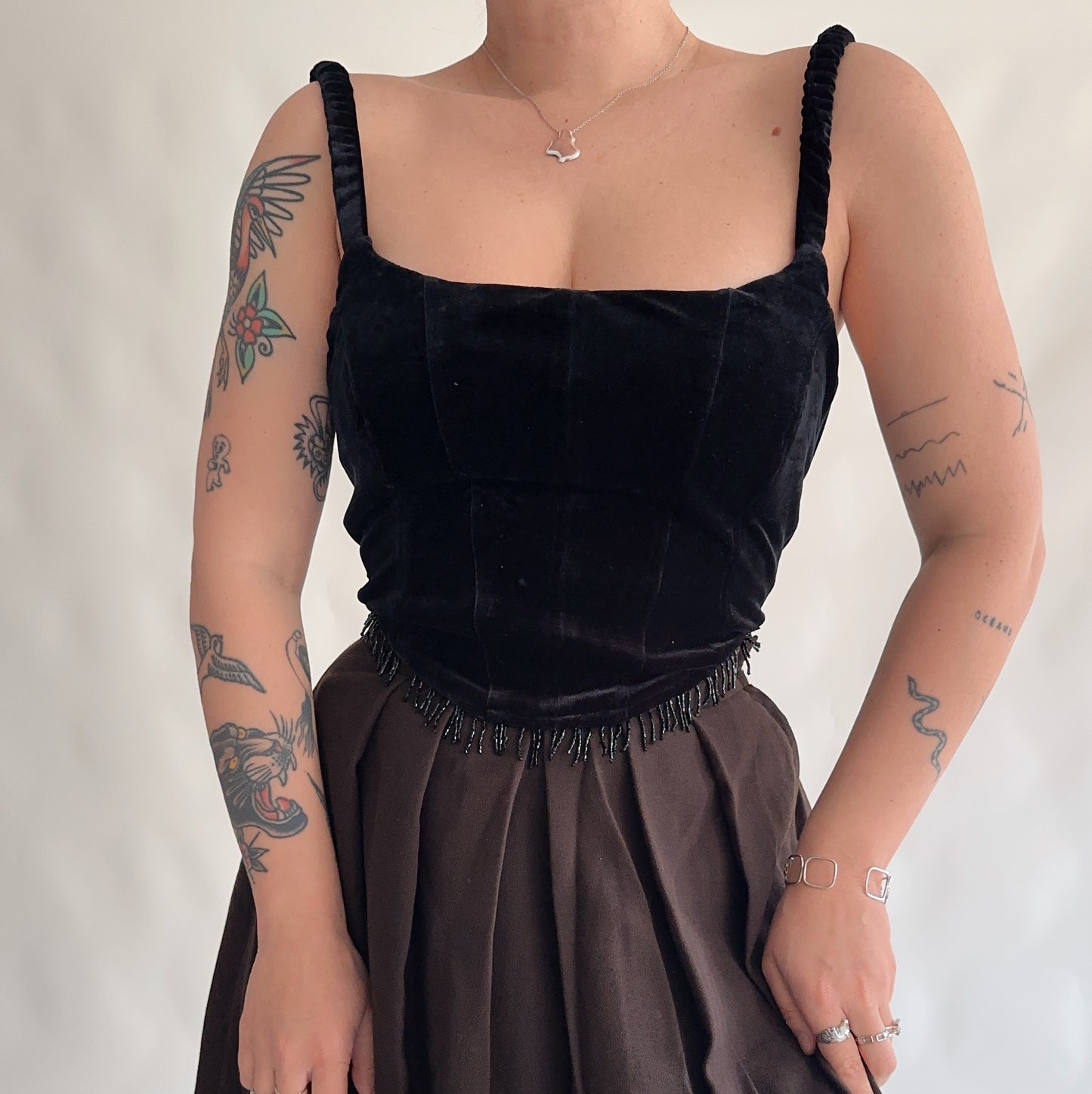 upcycling corset preto (L-XL)