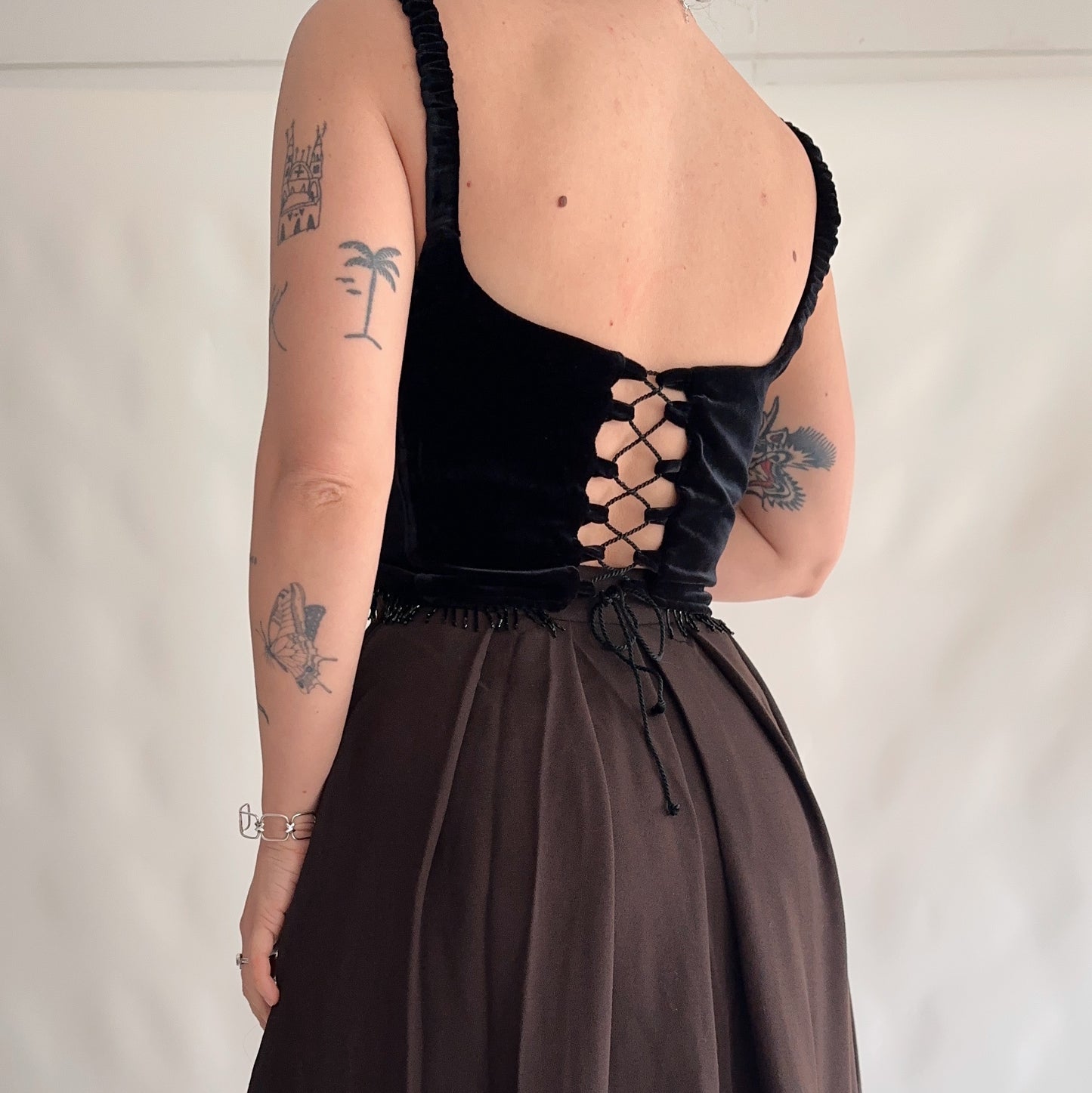 upcycling corset preto (L-XL)