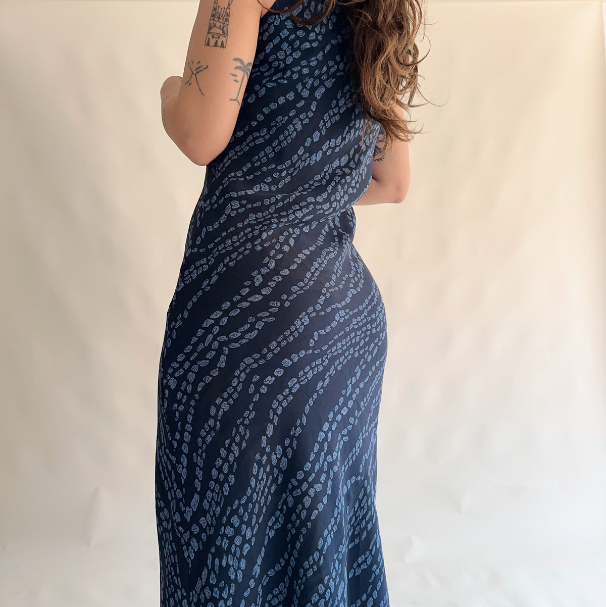 vestido vintage longo y2k dupla face (M)