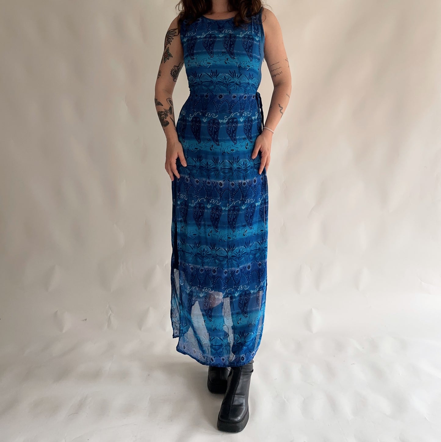 Vestido Vintage 90s com sobreposição (S-M)