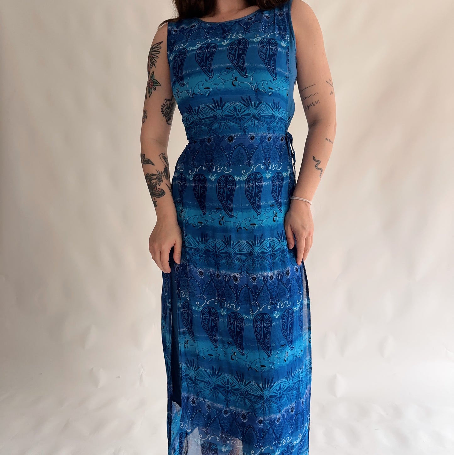 Vestido Vintage 90s com sobreposição (S-M)