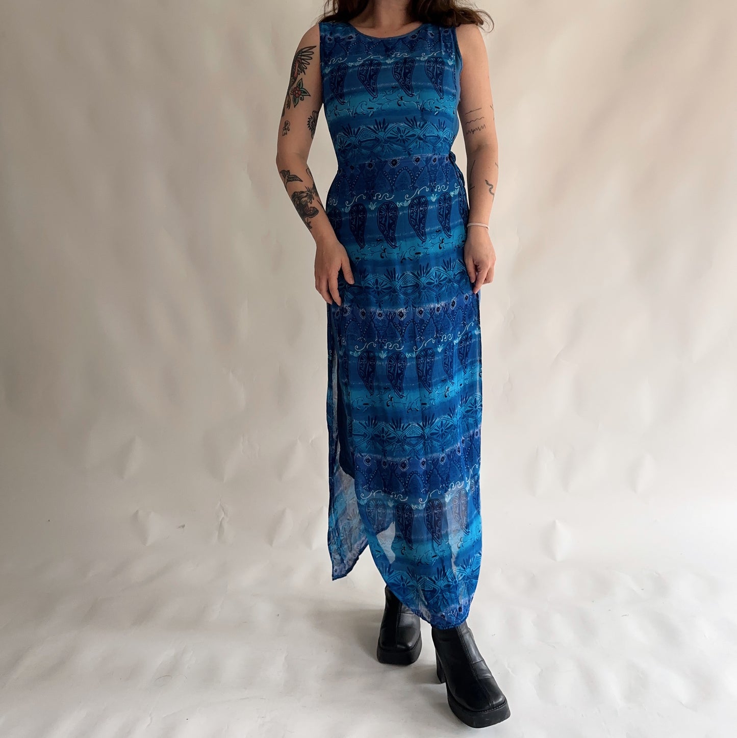Vestido Vintage 90s com sobreposição (S-M)