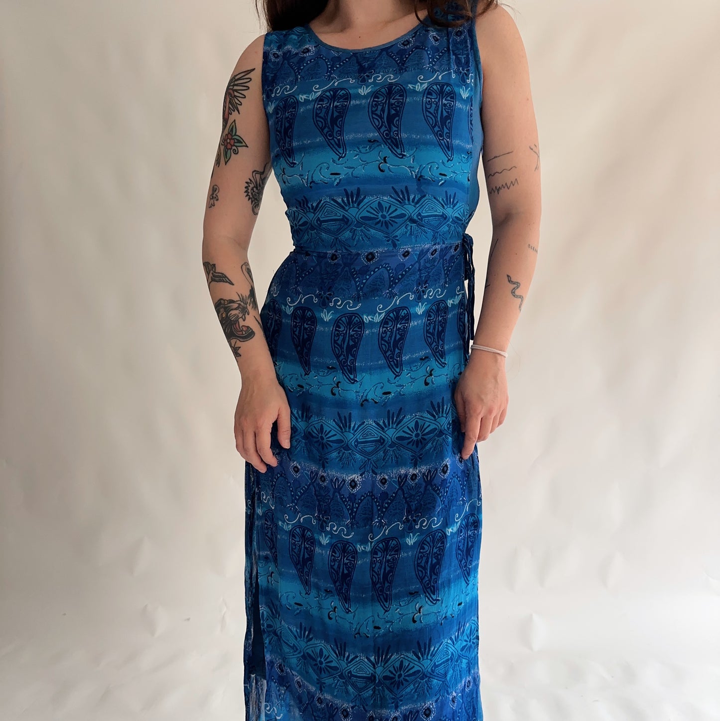 Vestido Vintage 90s com sobreposição (S-M)