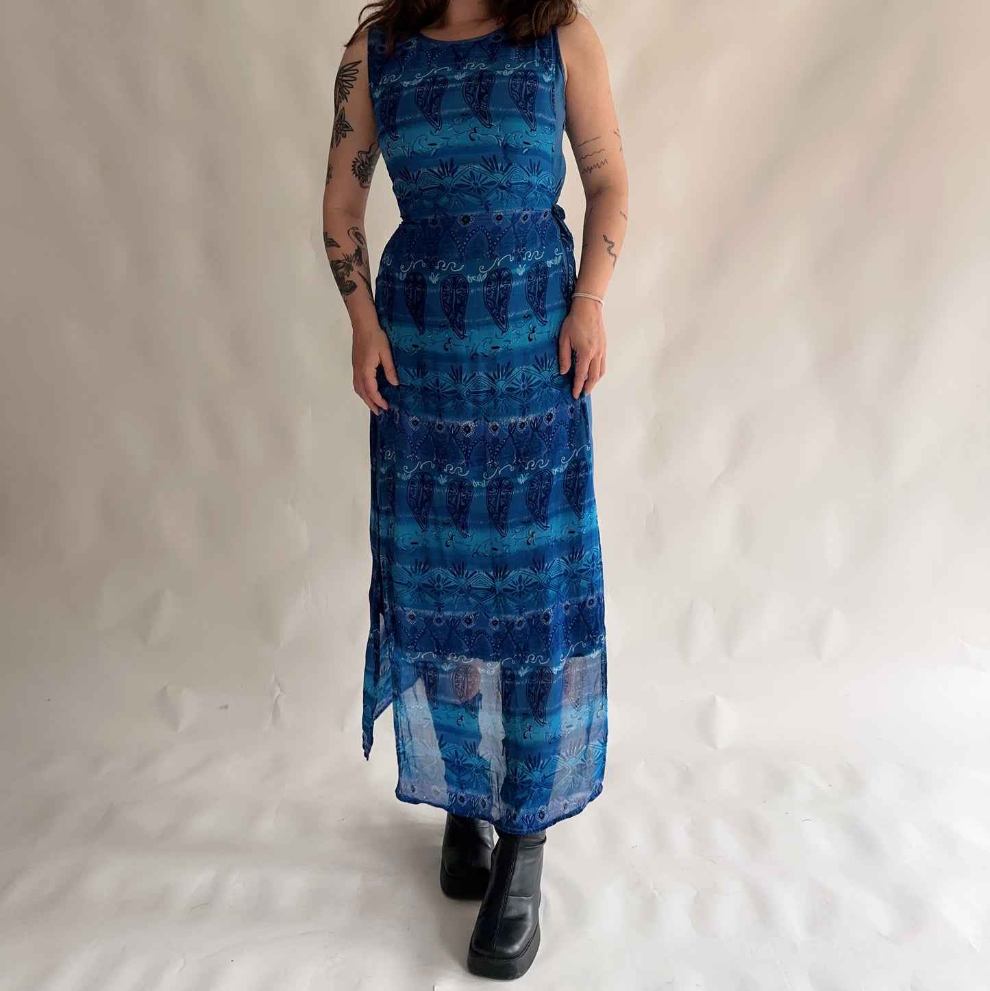 Vestido Vintage 90s com sobreposição (S-M)