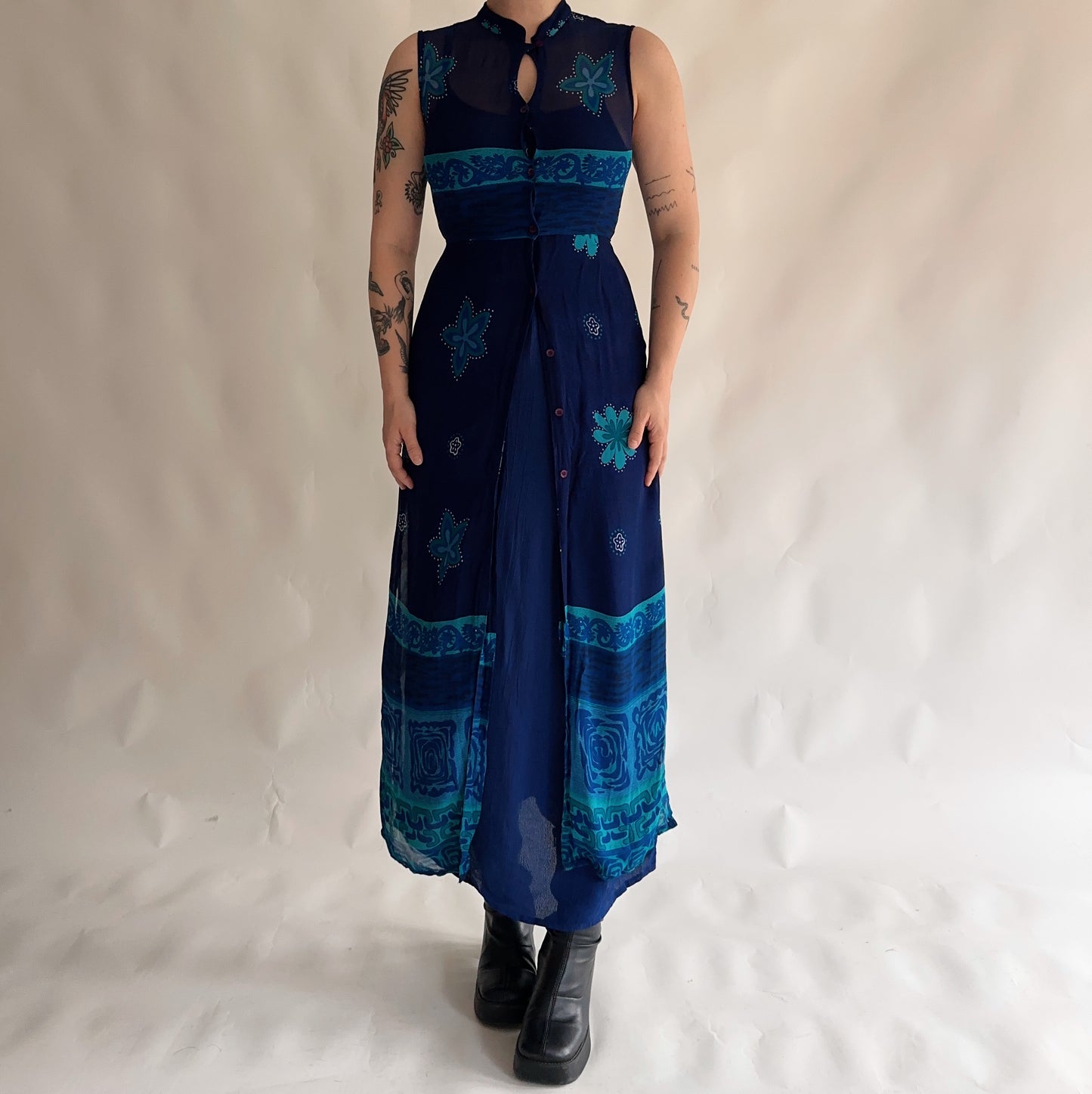 Vestido Vintage duplo (S-M)