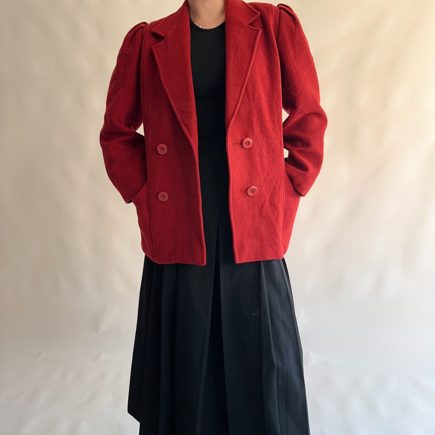 Casaco Vintage 80s Lã (M)